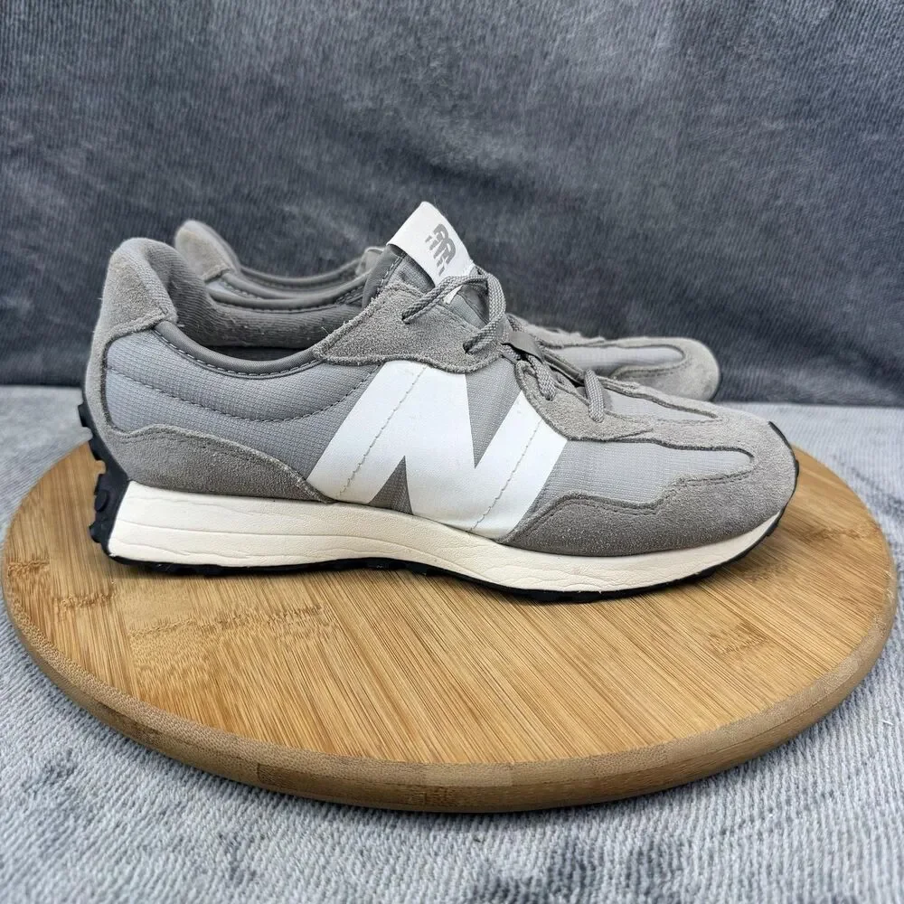 New Balance 327 Shoes Boys Size 5 Gray Suede Mesh Athletic Sneakers GS327GR